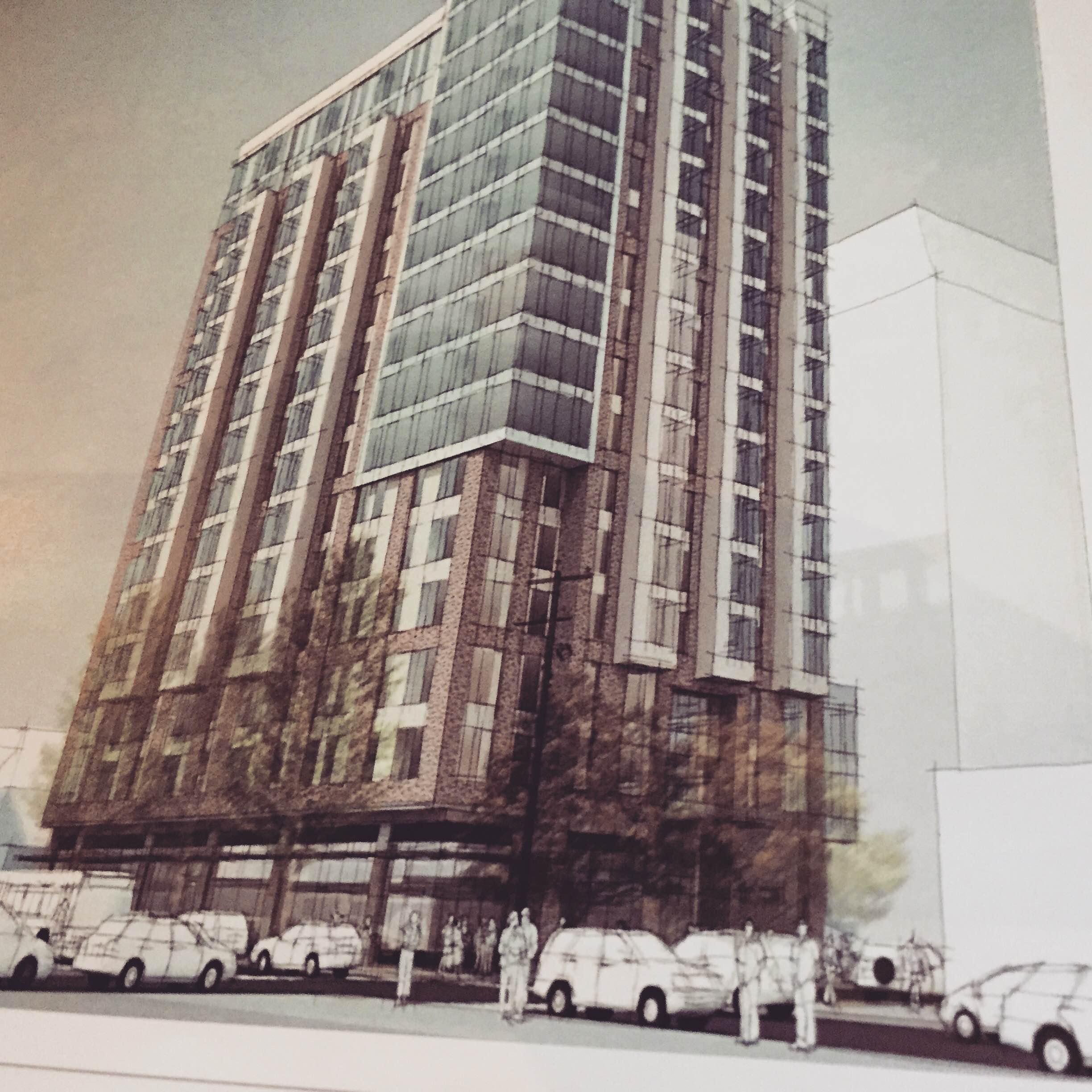 Rendering of 1001 Minor Ave tower, courtesy of DPD.