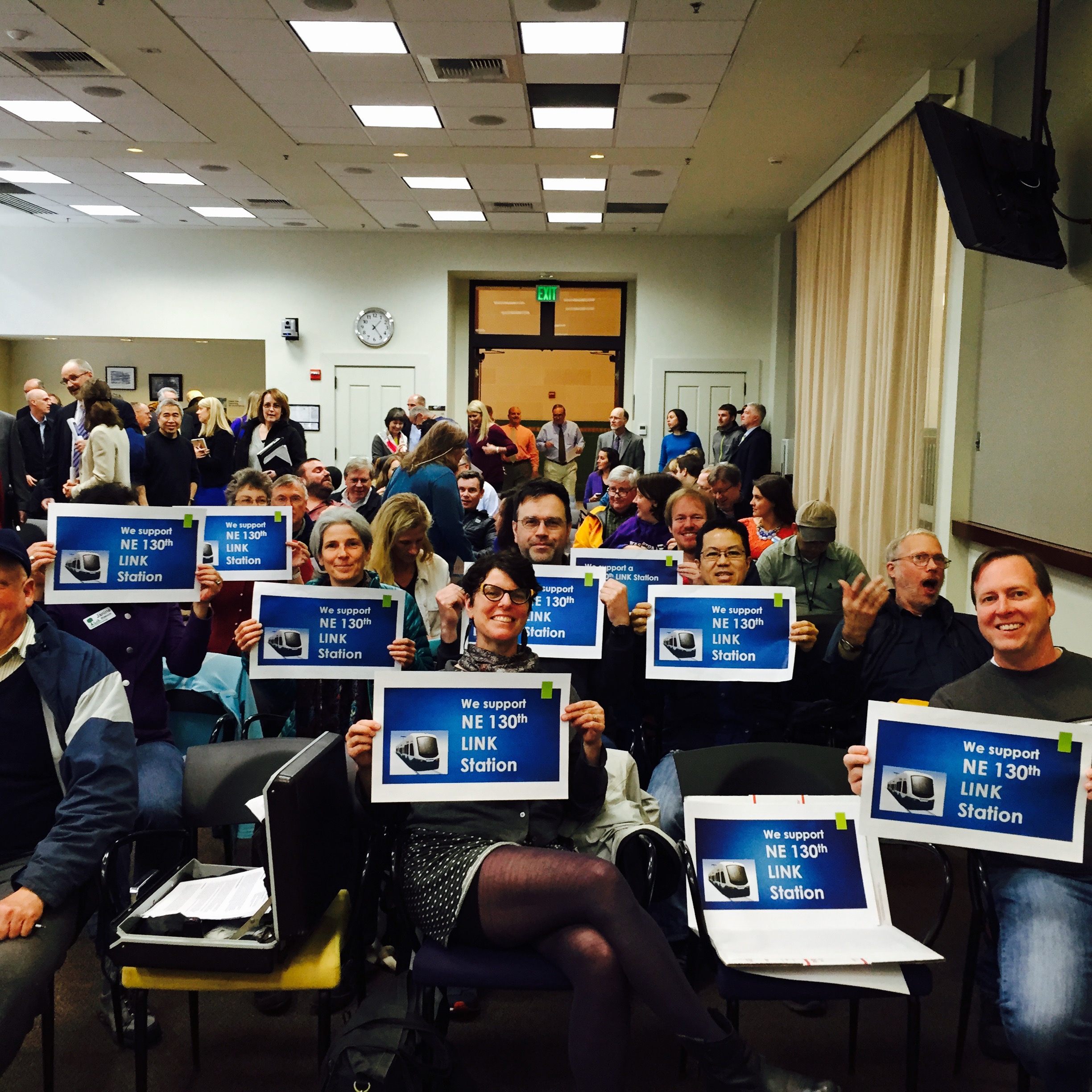 NE 130th Link Staton supporters at Sound Transit, courtesy of Renee Staton.