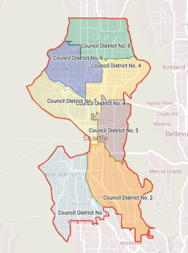District Map of Seattle