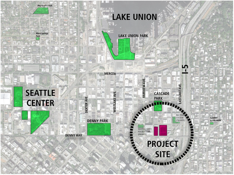 Project location in South Lake Union