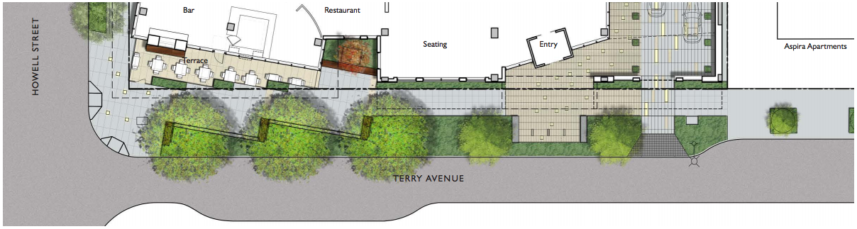 Proposed Terry Avenue streetscape.