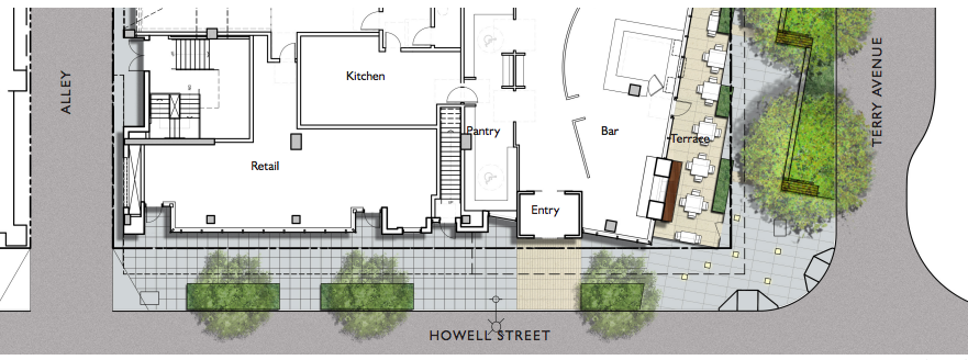 Proposed Howell Street streetscape.