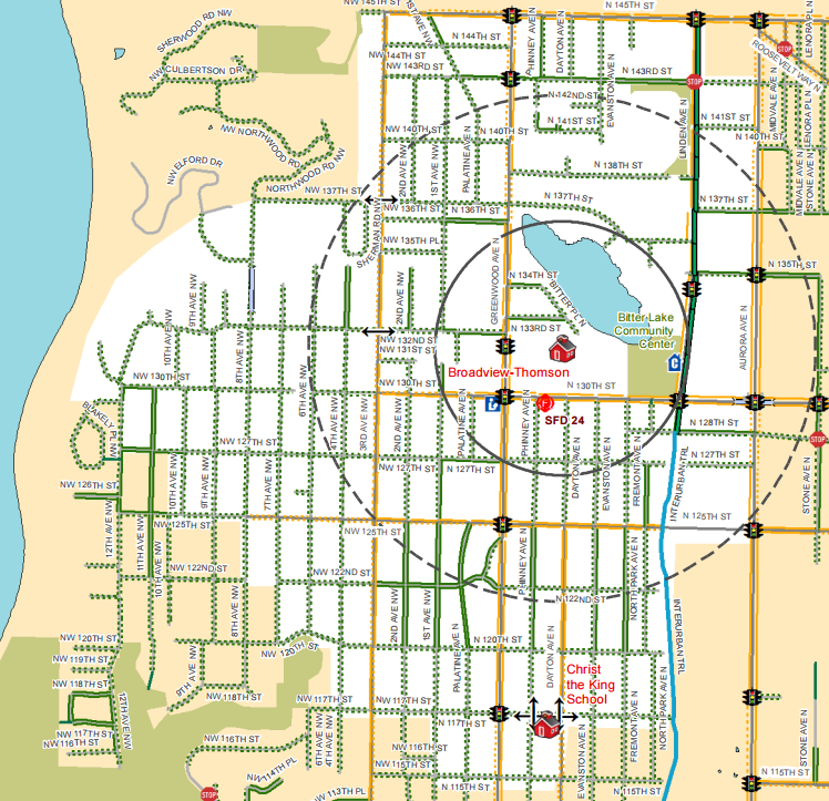 Broadview-Thomson Walking and Biking Map. (City of Seattle)