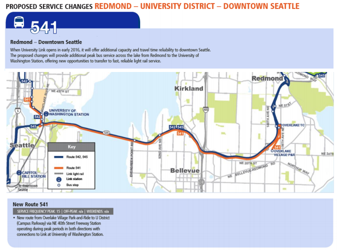 New Route 541 alignment. (Sound Transit)