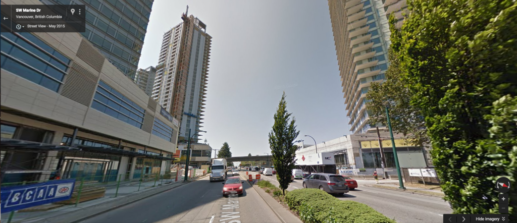 Marine Drive SkyTrain station (Google Street View)