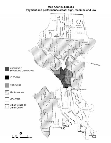 Payment and performance areas. (City of Seattle)