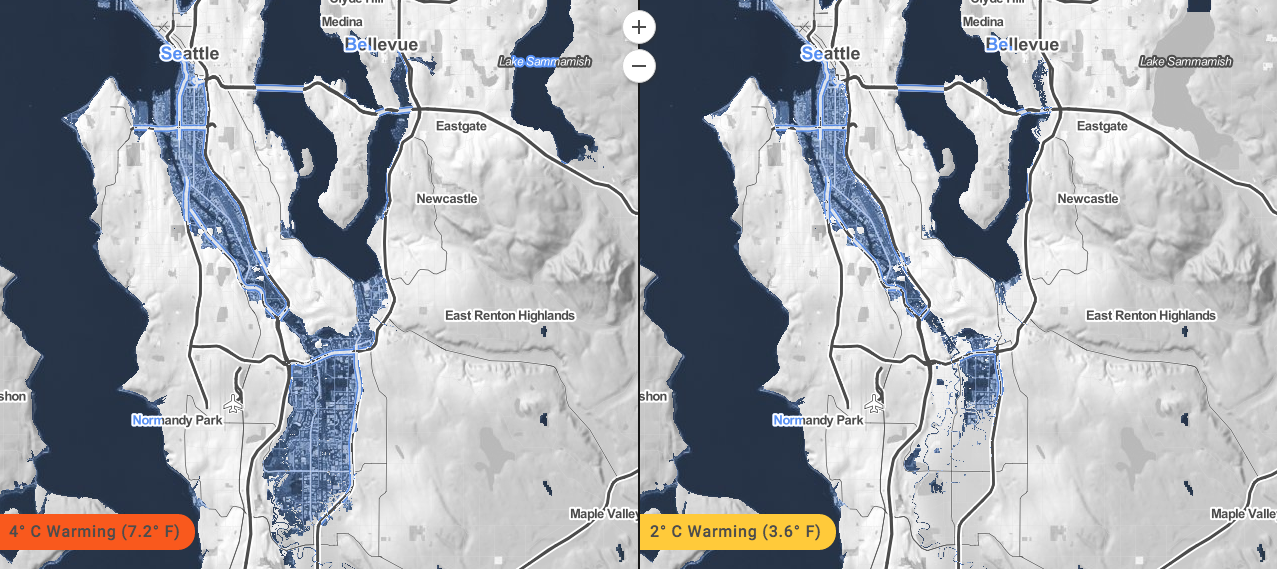 Seattle and Green River Valley. (Climate Central)