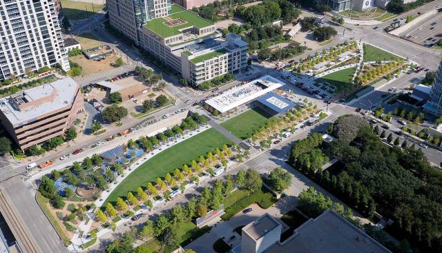 Klyde Warren Park in downtown Dallas, Texas. (Office of James Burnett)