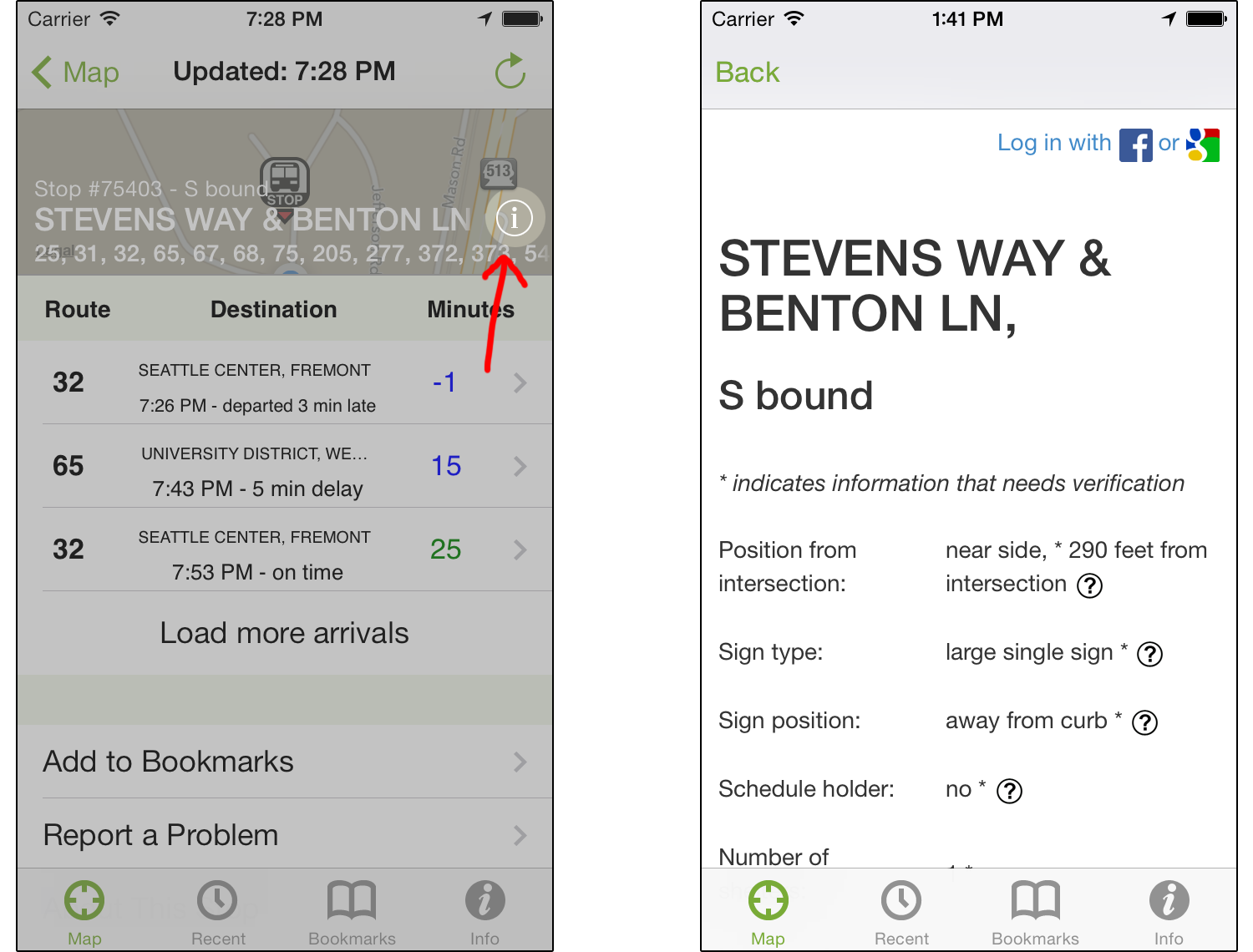 StopInfo Feature in OneBusAway Helps Visually-Impaired Riders Locate Stops