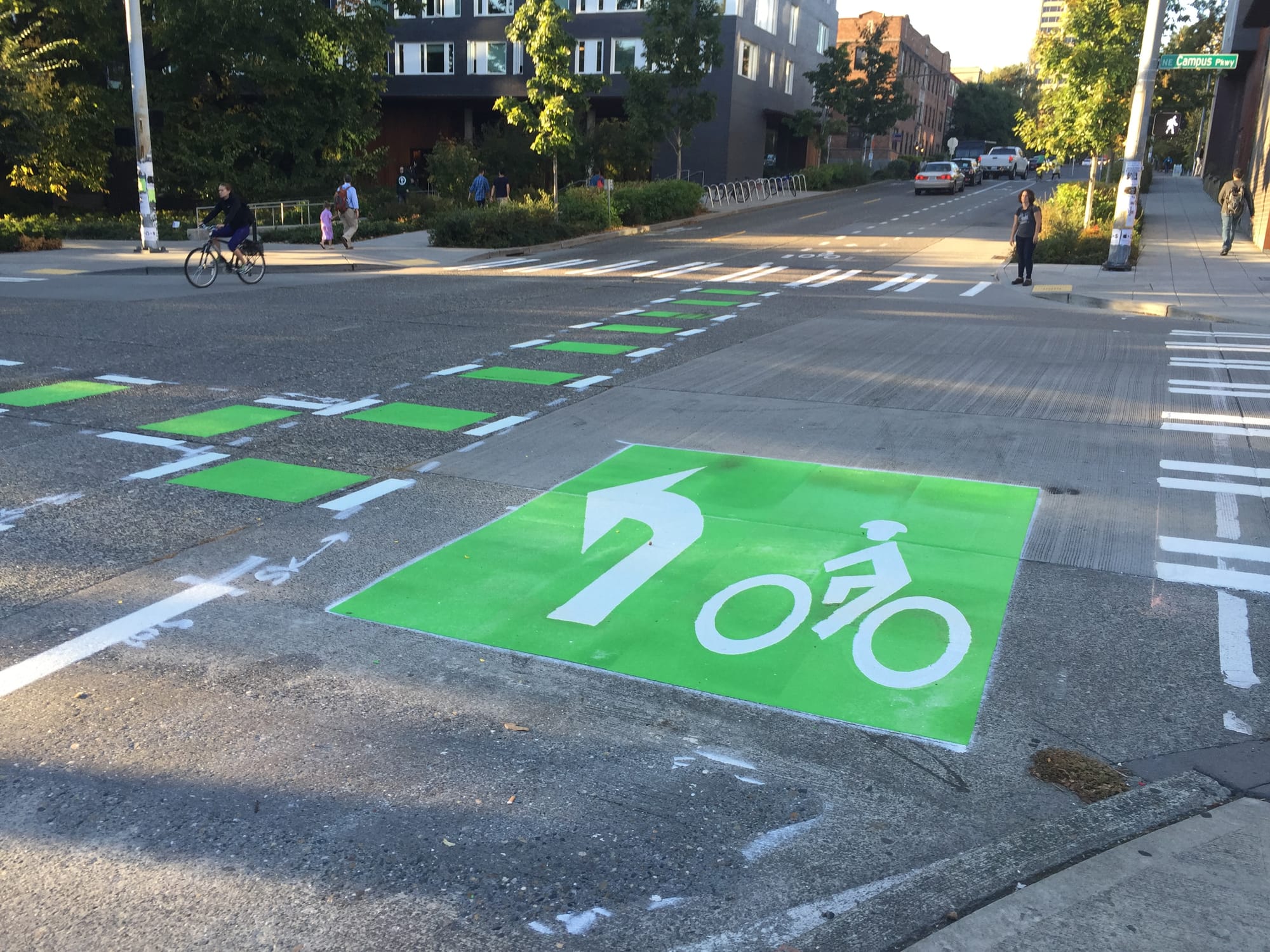 New Protected Bike Lanes Open In The University District