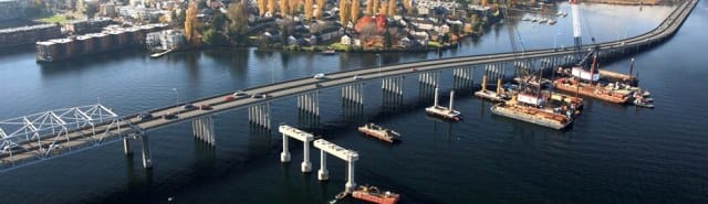 FAST ACT keeps the highway megaproject gravy train rolling, which makes possible things like the new SR-520 Floating Bridge. (Washington State DOT)