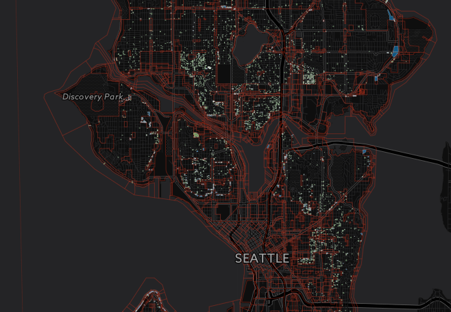 Multi-family housing in single-family areas throughout Central Seattle and a portion of North Seattle. (Jeffrey Linn)
