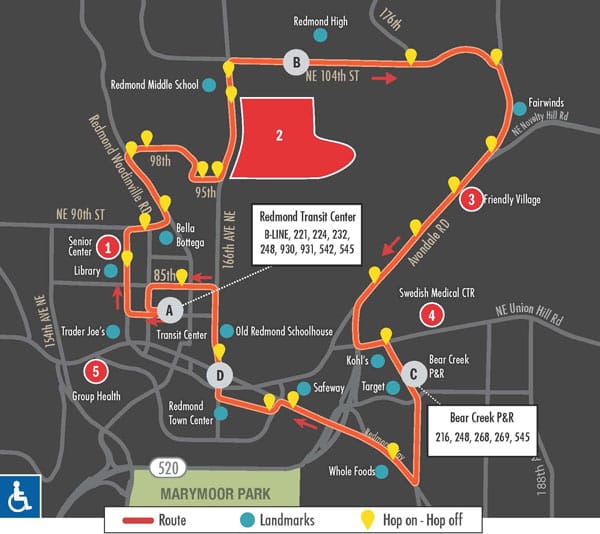 Route of the Redmond Loop. (City of Redmond)