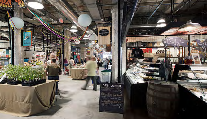 Flexible market hall space for vendors. (Gerding Edlen)