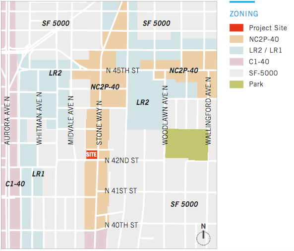 The NC2P40 zoning would allow a 40-foot building. (Caron)
