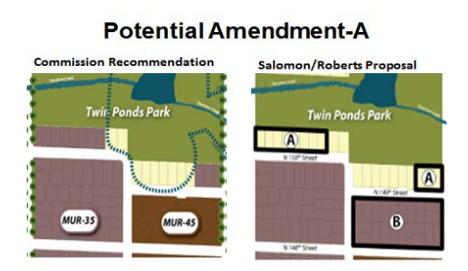 Amendment A would remove MUR-35 zoning near Twin Ponds Park to R-6. (City of Shoreline)