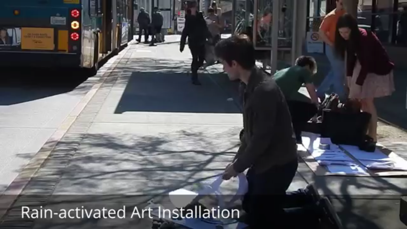 Sunday Video: Rain-Activated Art Installation