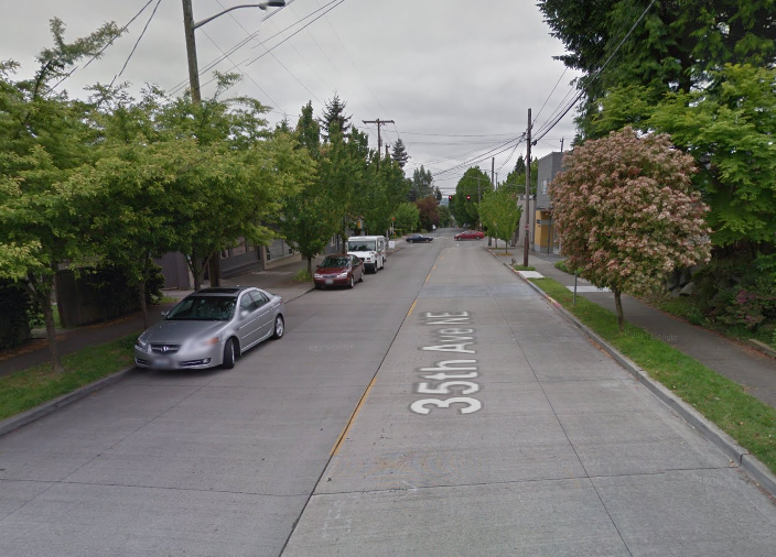 Current condition of 35th Ave NE just north of NE 55th St. (Google Maps)
