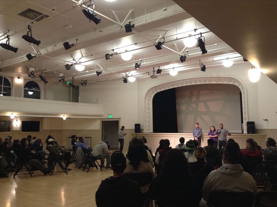 Upwards of a 100 gathered in Washington Hall for the event. (@yimbysea)