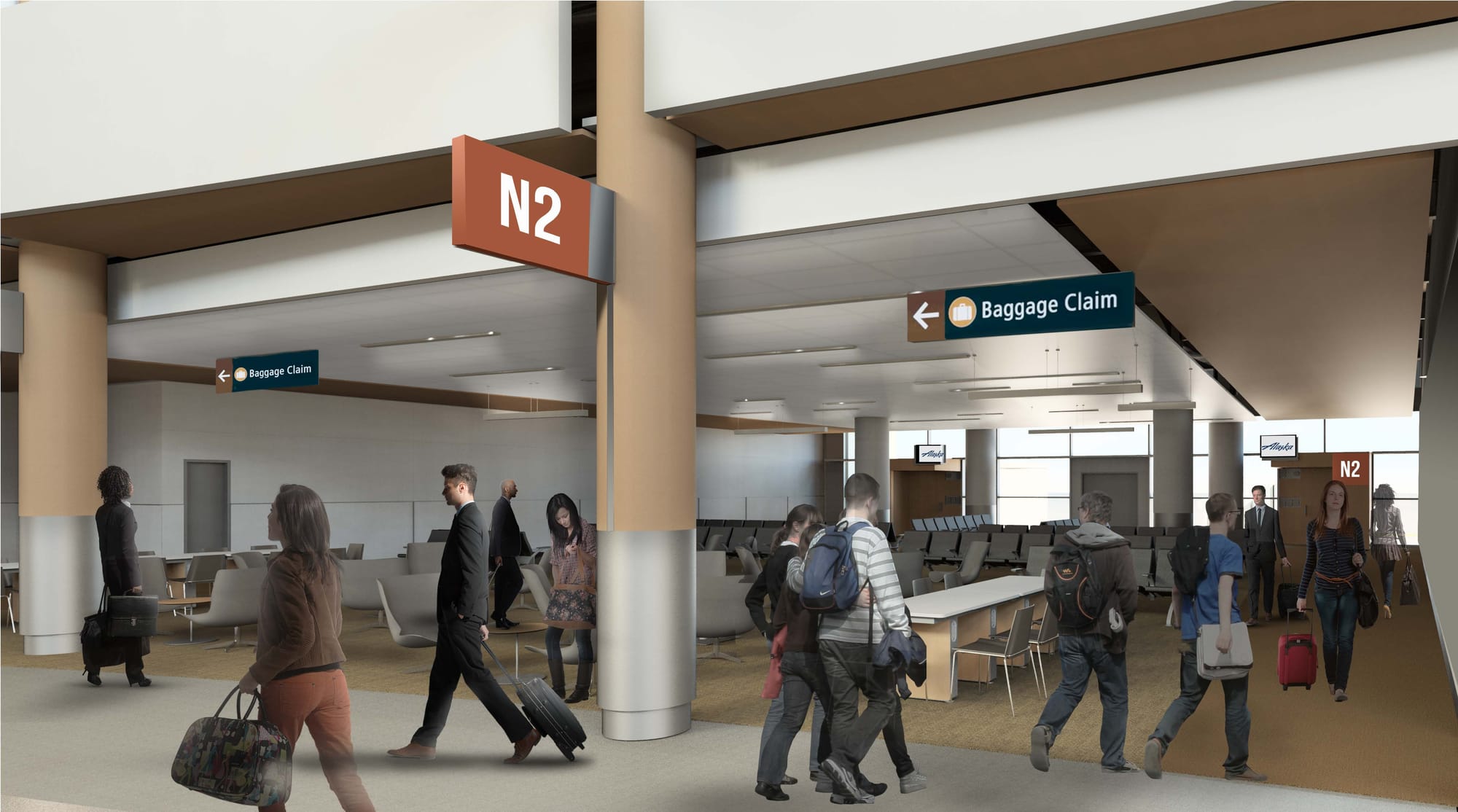 Gate N2 holdroom renovation at the North Satellite. (Port of Seattle)