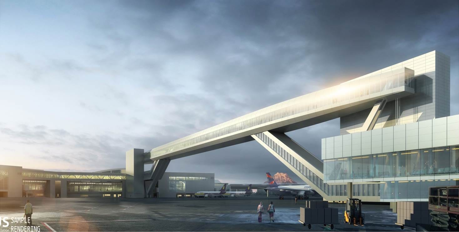 Skybridge for the international arrivals facility. (Port of Seattle)