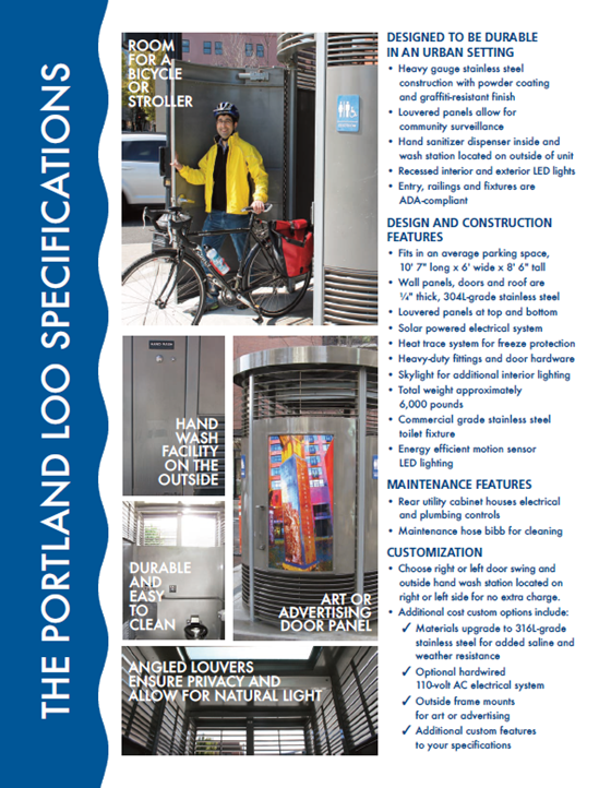 Features and design of the San Francisco toilets.