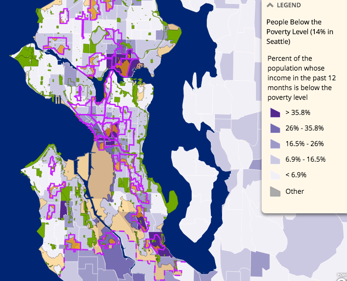 Gap analysis in relationship to poverty. (City of Seattle)