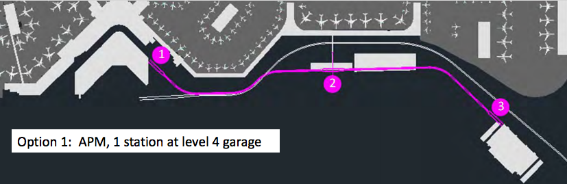 Option 1: three-stop people mover. (Port of Seattle)