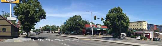 Rendering of the new pedestrian crossing and barrier median. (City of Seattle)