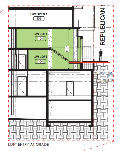 Example of a loft-style live-work unit. (Encore Architects, PLLC / City of Seattle)