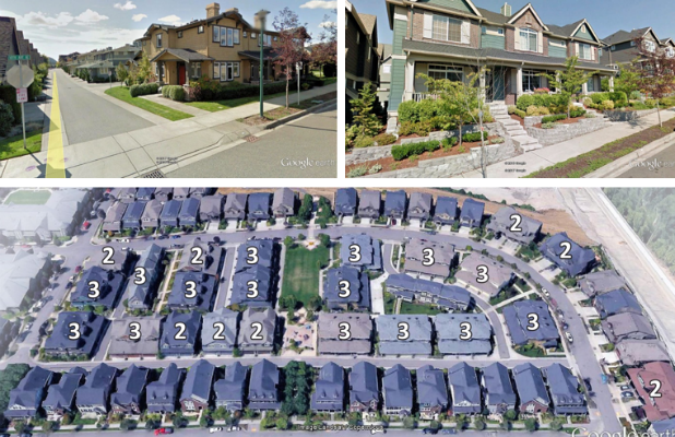 Relatively new mixed-housing type subdivision within the master-planned Issaquah Highlands development. (City of Issaquah)