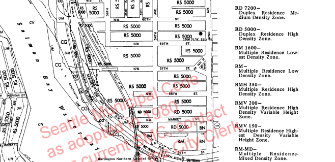 Zoning for the block in the 1980s allowed multi-family housing. (City of Seattle)