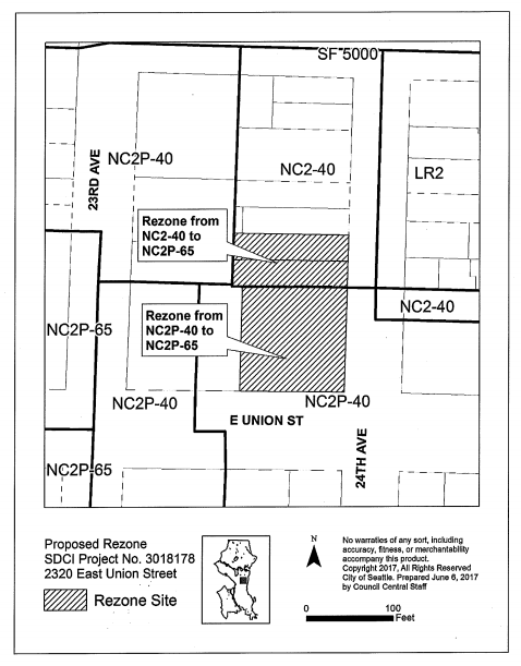 The site-specific rezone of 2320 E Union St. (City of Seattle)
