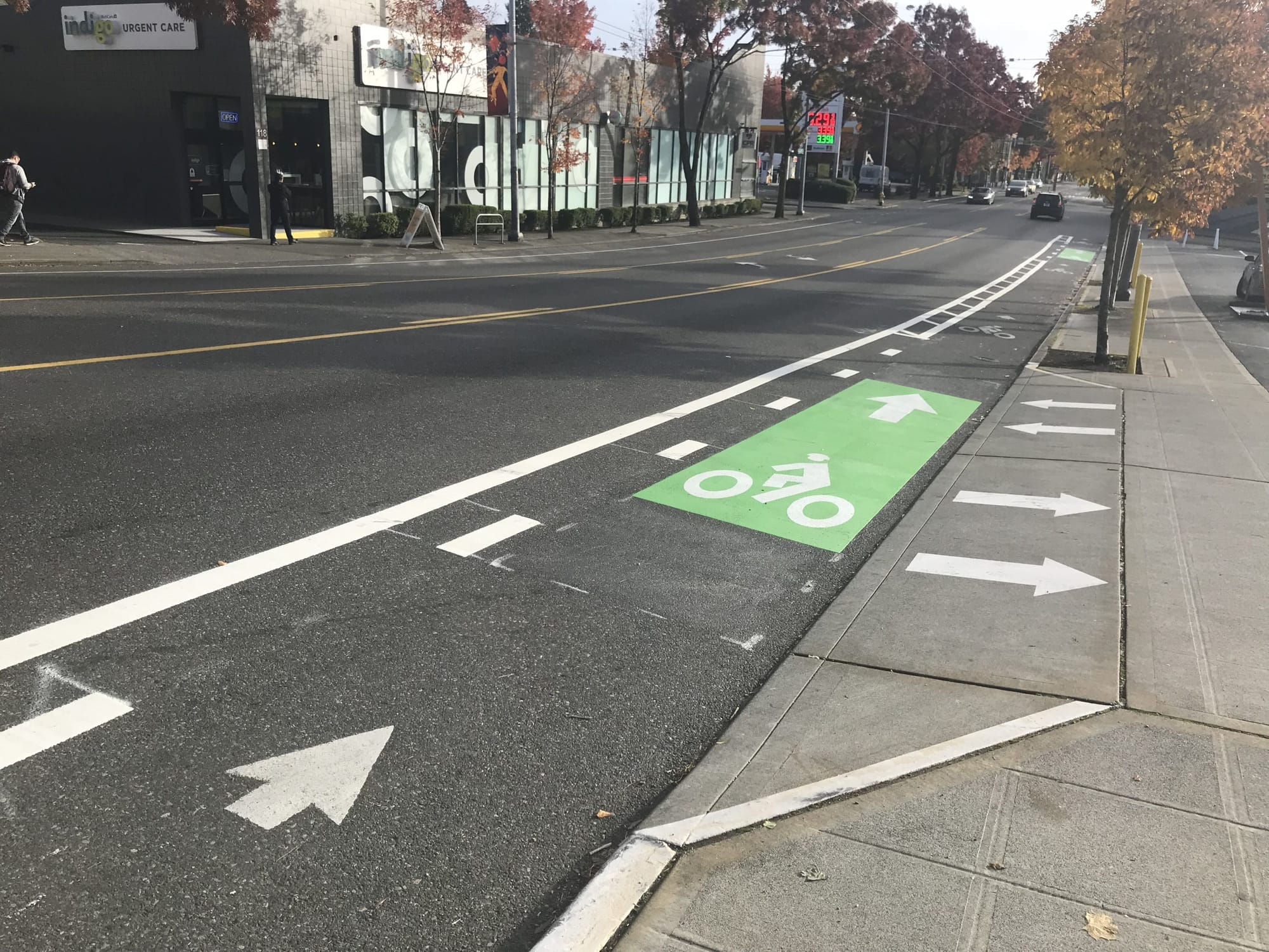 New Bike Lane Aims To Prevent Burger-Related Collisions