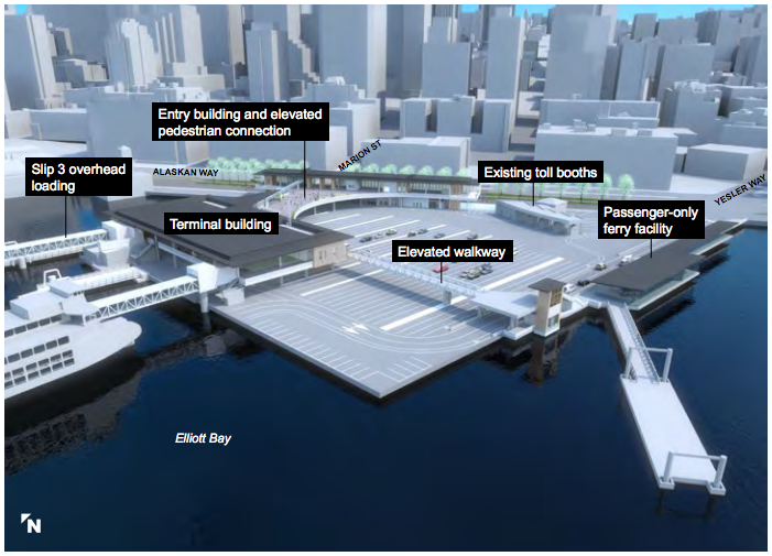 Overview of key elements for the new ferry terminal. (WSF)