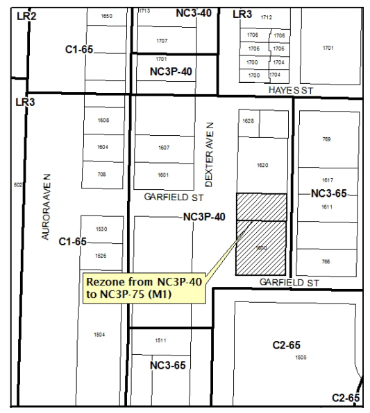 Rezone of the site. (City of Seattle)