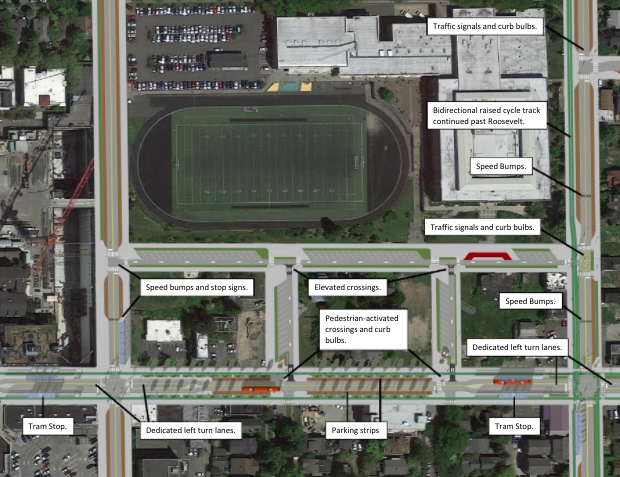 Overview of the proposal to fix NE 65th St and surrounding streets. (Joe Mangan)