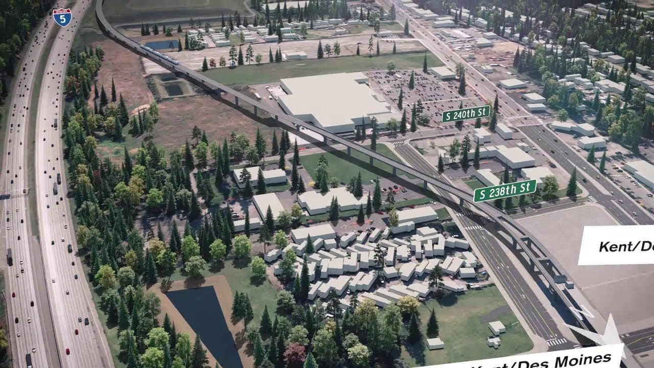 Sunday Video: Federal Way Link Light Rail Route Flyover