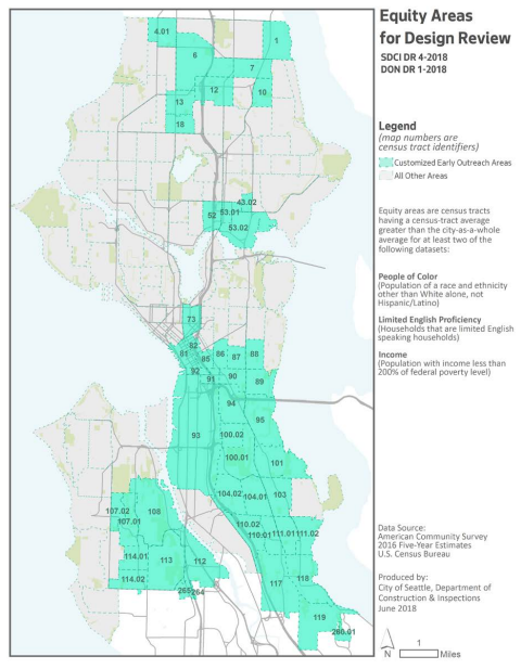 Recognized equity areas under the framework. (City of Seattle)