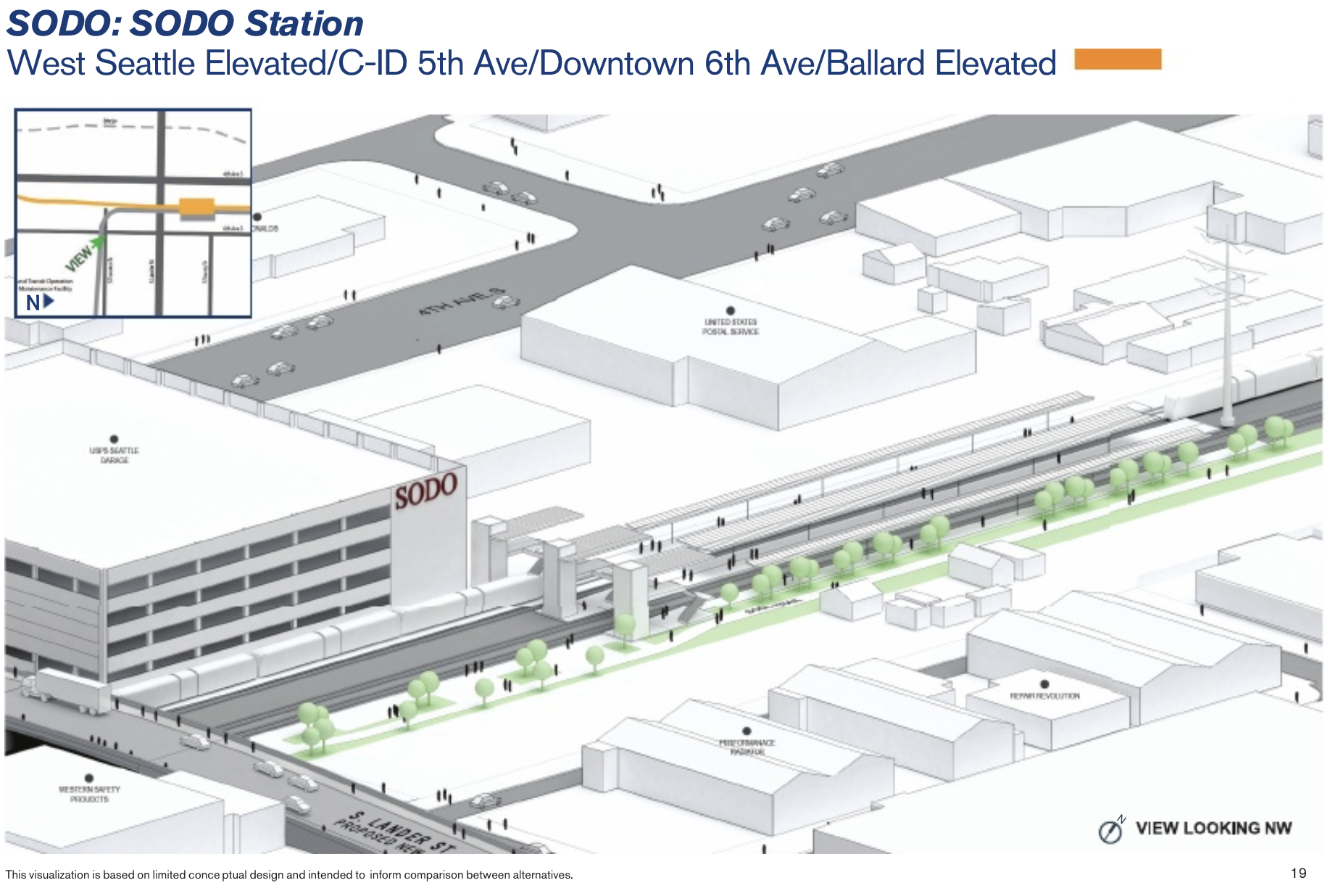 Rough rendering of what a SoDo Station could look like. (Sound Transit)