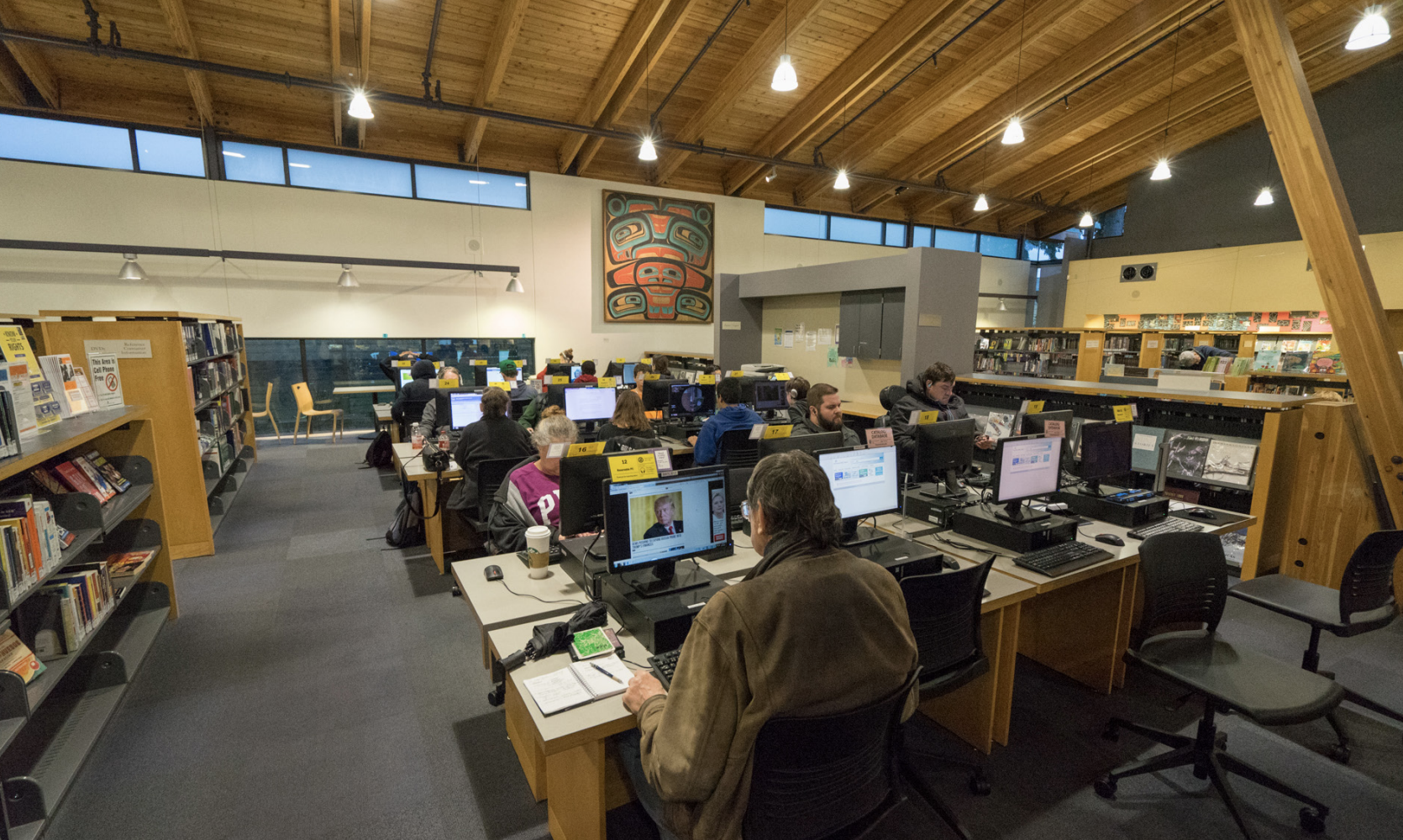A busy library within the Seattle Public Library system. (City of Seattle)