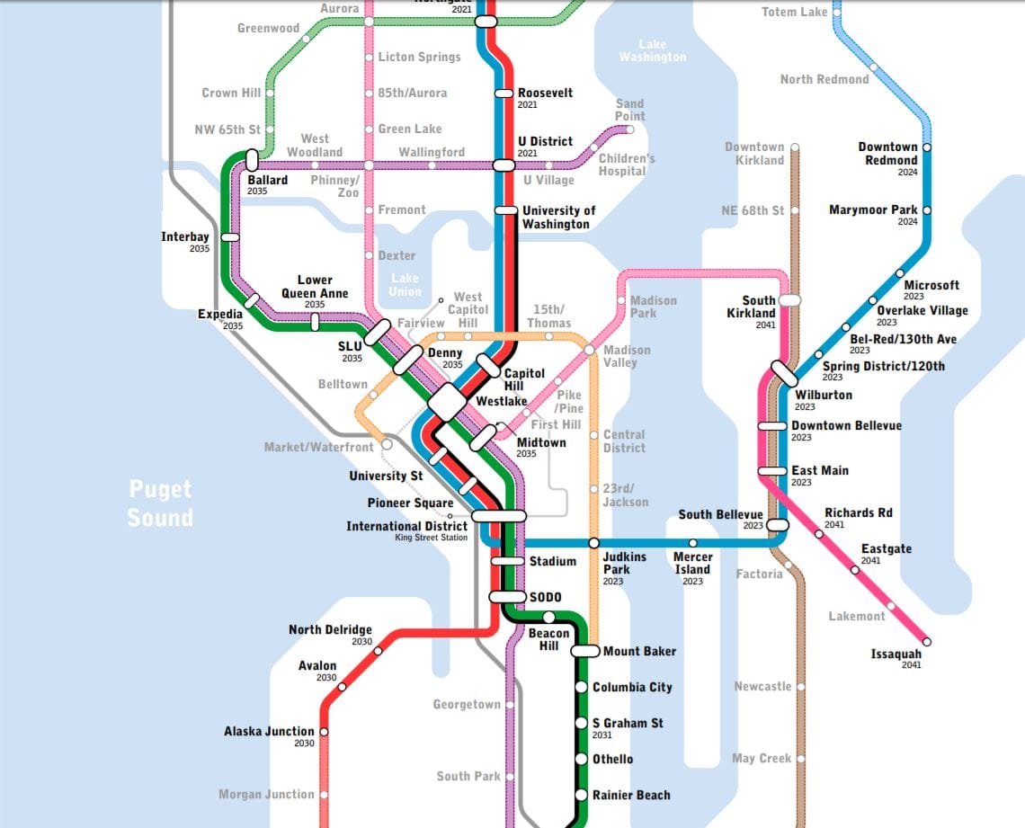 Latest Seattle Subway Vision Map Refines the Metro 8 Line, Adds Edmonds to Network