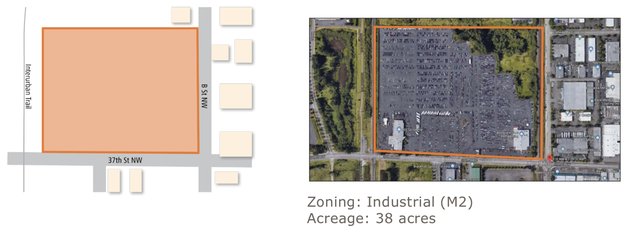 First candidate site in Auburn at 37th St NW and B St NW. (King County)