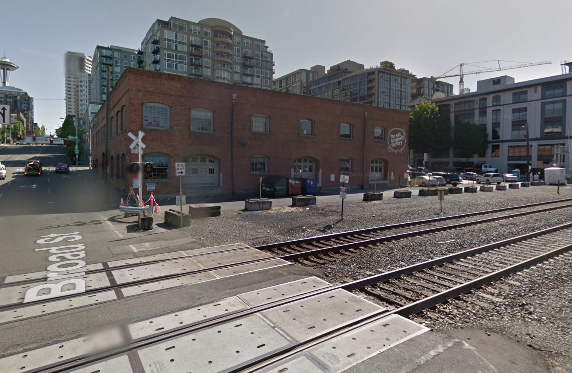 A streetview of the Old Spaghetti Factory in 2014. (Google)