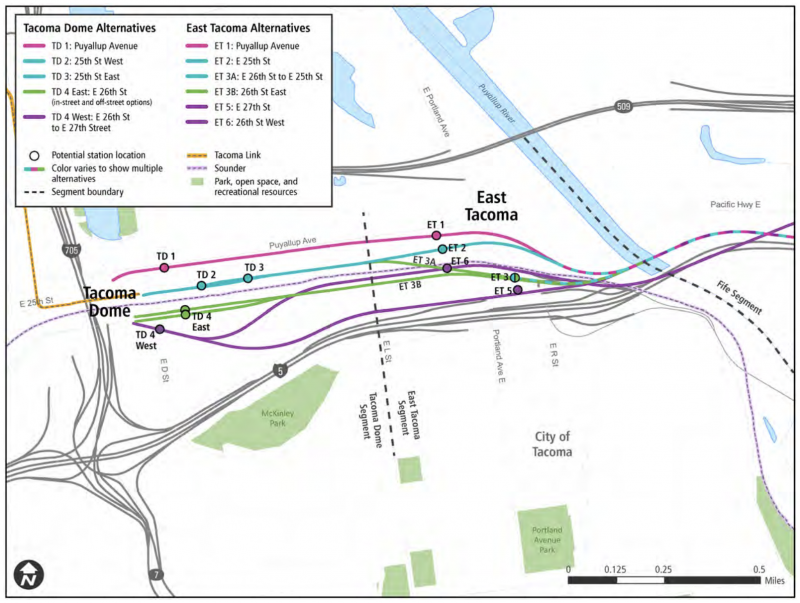 Sound Transit Closing In on Tacoma Dome, Ballard, and West Seattle Options to Make EIS Cut
