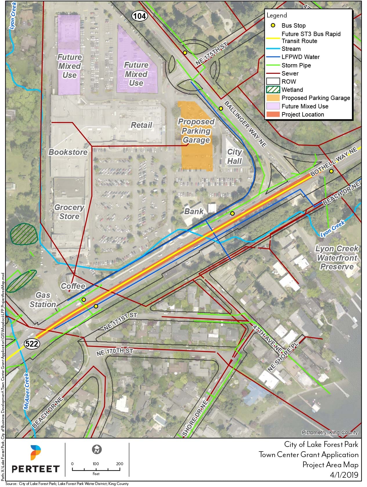 Proposed area for the trail connection in Lake Forest Park. (Sound Transit / City of Lake Forest Park)