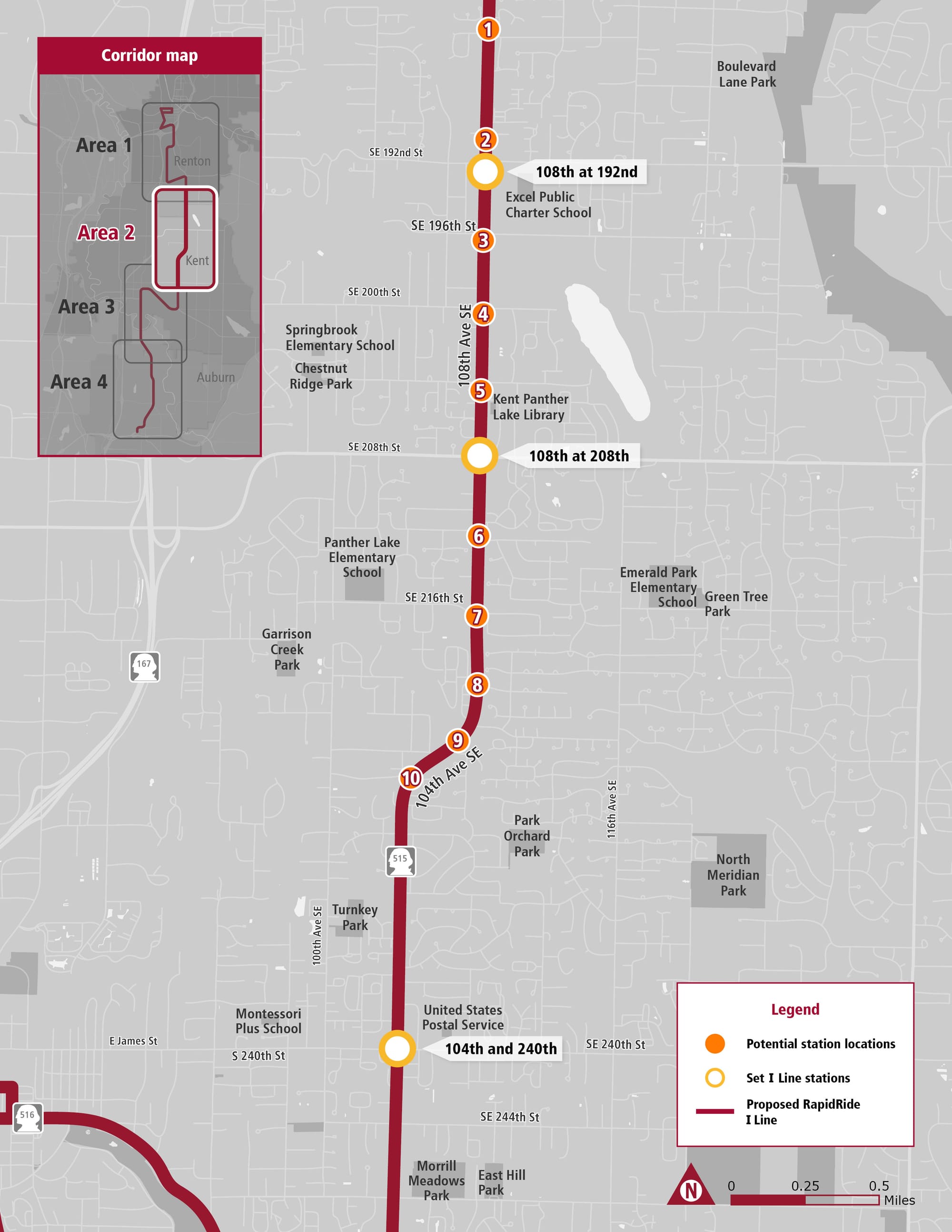 Area 2 map for East Hill. (King County)