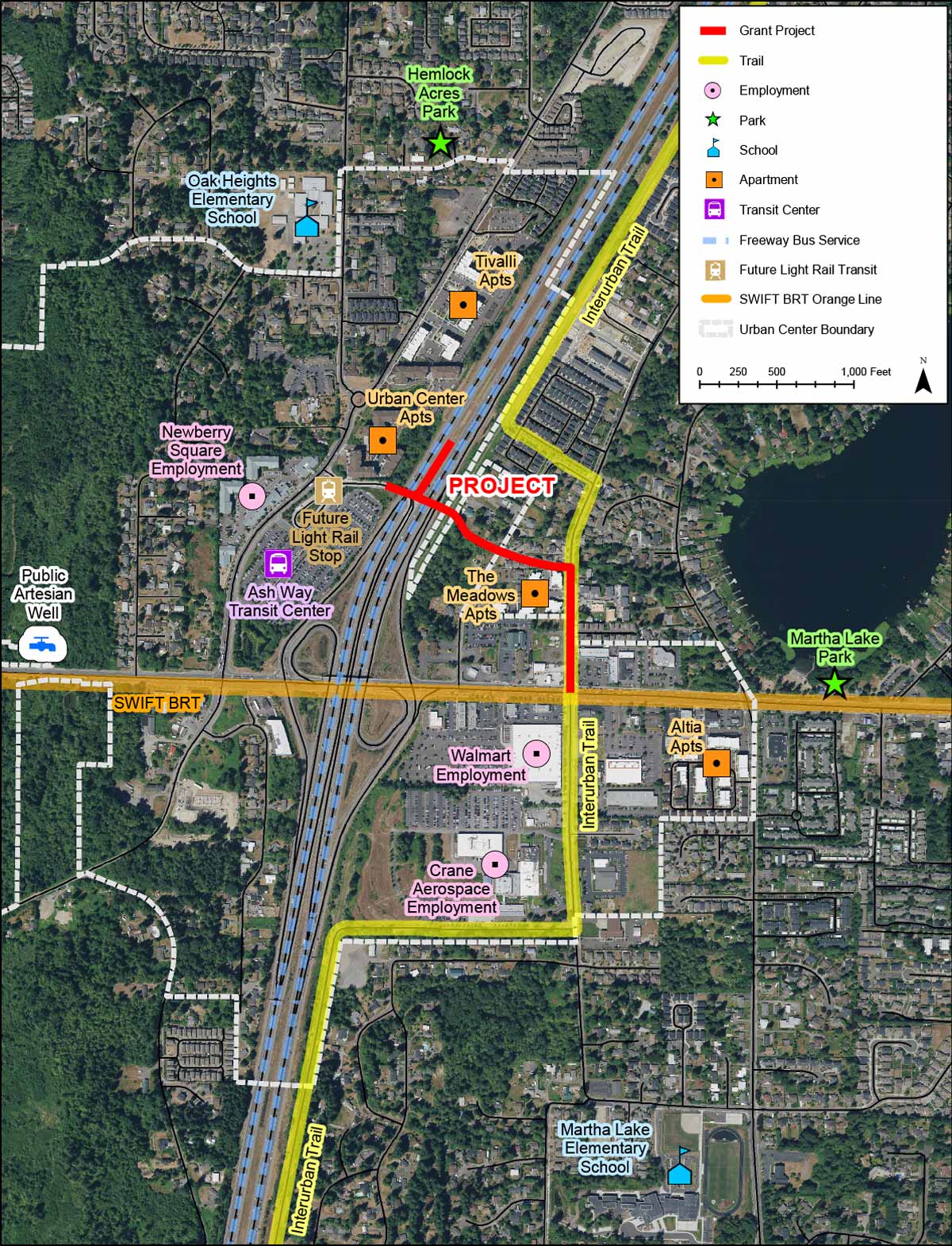The Ash Way I-5 direct access ramp and crossing would cost $2.5 million and open by 2036. (Sound Transit / Snohomish County)