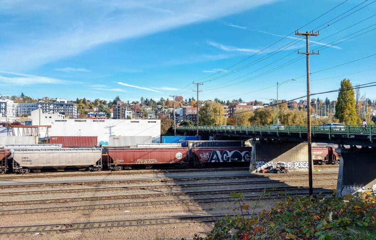 
                     BNSF Railyard in Interbay. (Photo by Doug Trumm)
                     