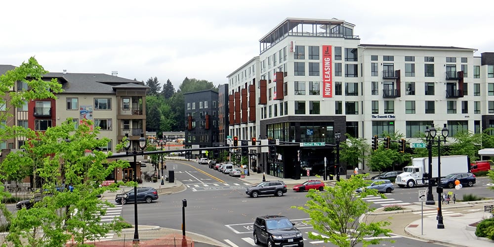 
                     6-story buildings in Downtown Bothell
                     